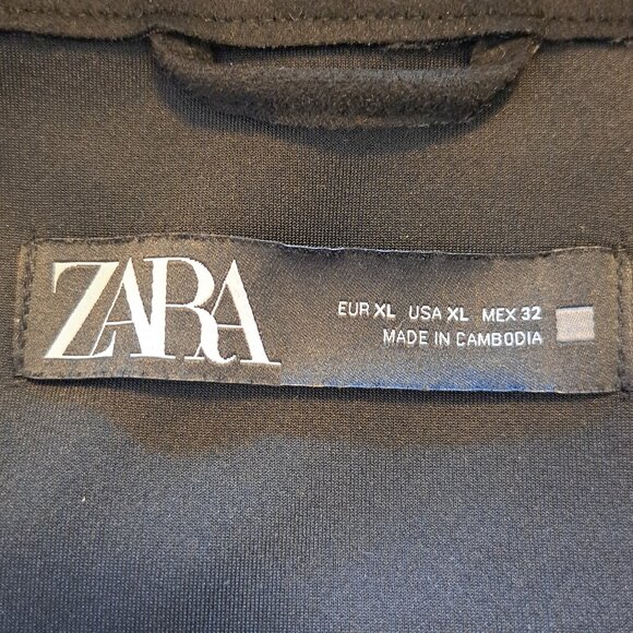 Zara Black Button Down Collared Shirt Size XL - Picture 5 of 6
